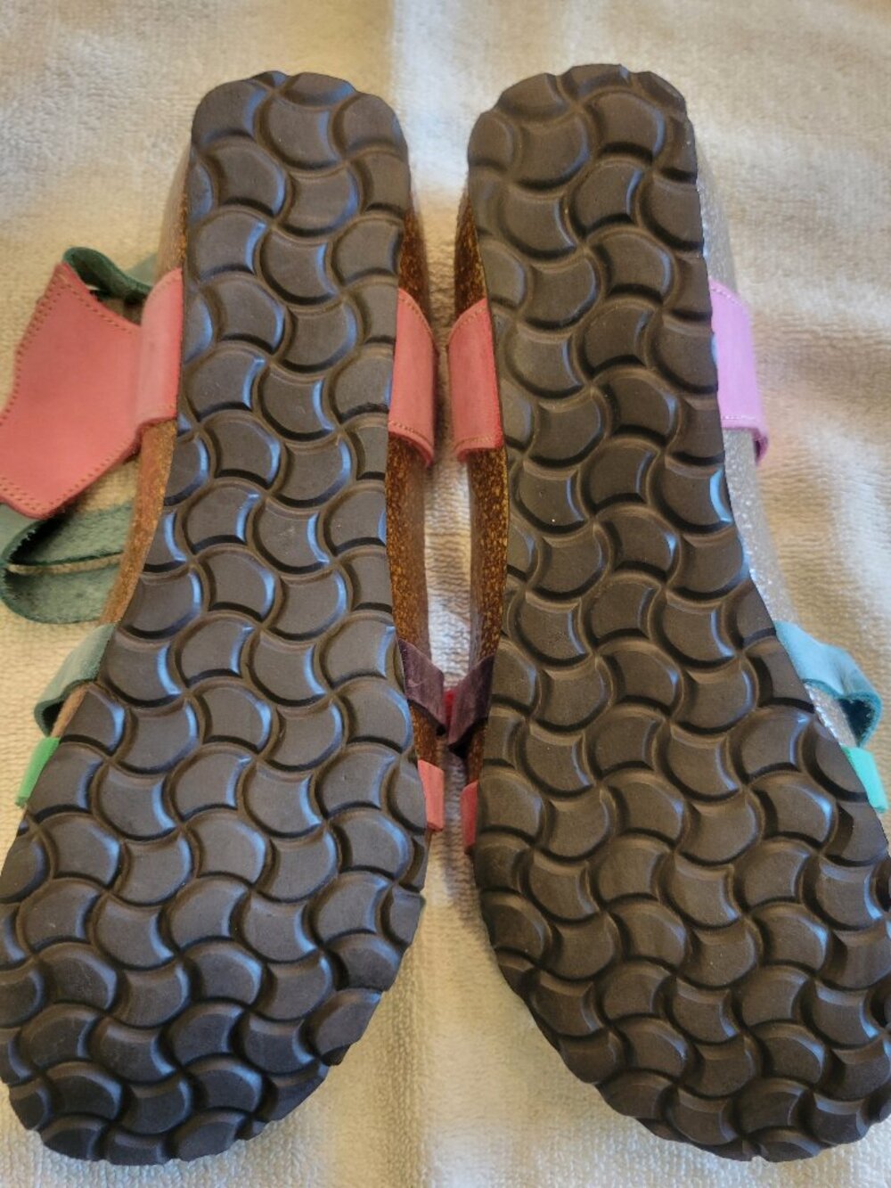 Sabatini Memory System Leather Comfort Sandals Multicolor Strappy EU 37 US 6.5-7 - Picture 3 of 7